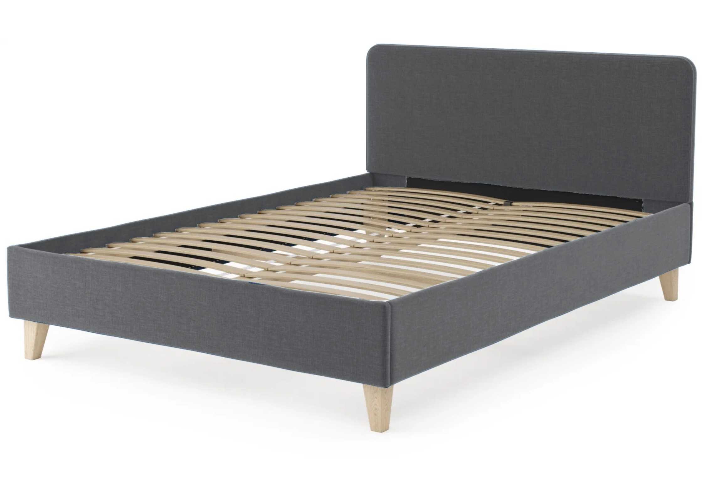 Grafitowe łózko 140x200cm